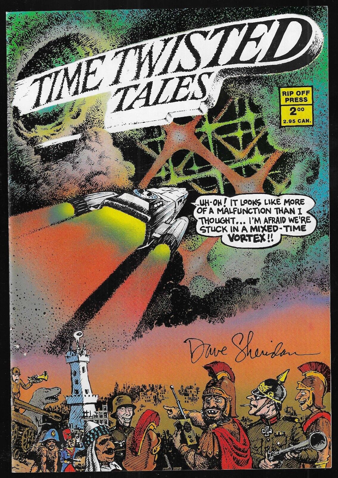 TIME TWISTED TALES #1 - B&W science fiction comic (Dave Sheridan, 1986)