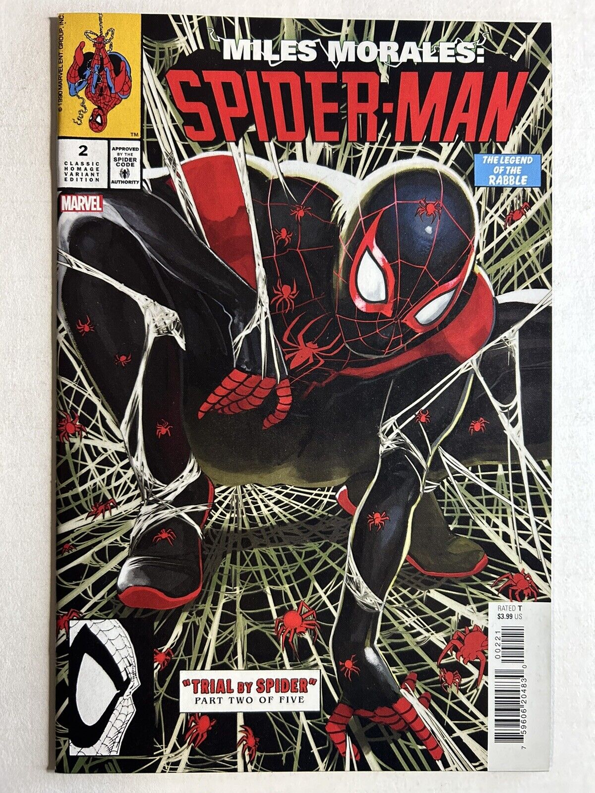 Miles Morales Spider-Man #2 Hans McFARLANE HOMAGE Cover NM- | 1ST Rabble Marvel