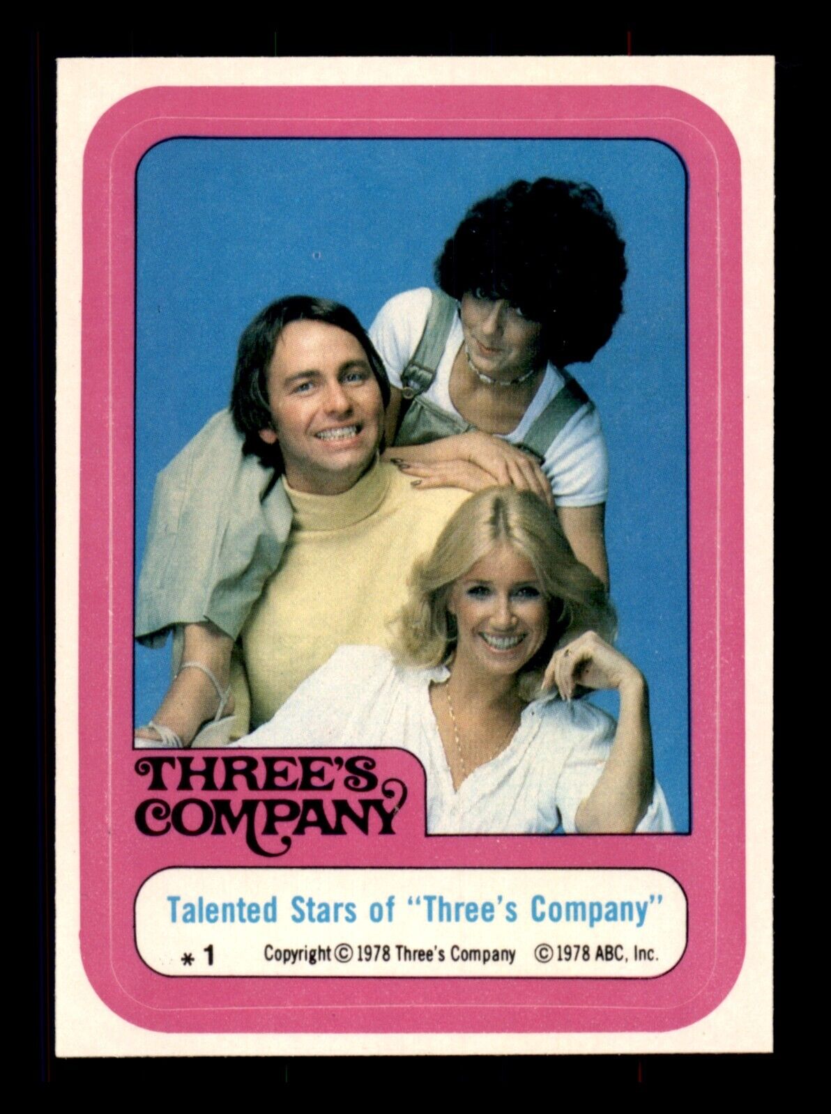 1978 TOPPS THREE'S COMPANY STICKERS & PUZZLE / SEE DROP DOWN MENU 4 CARD U GET