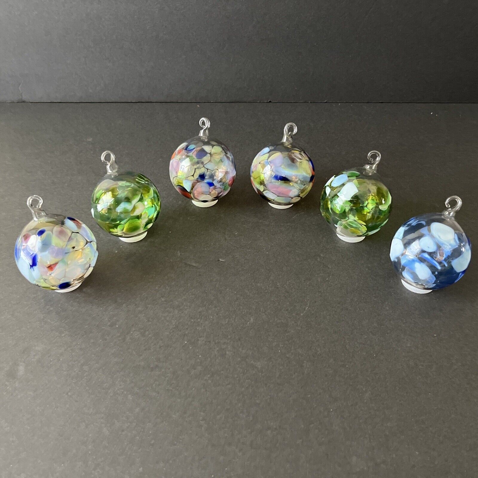 Vintage Blown Glass WITCH BALL Ornaments 2.5\