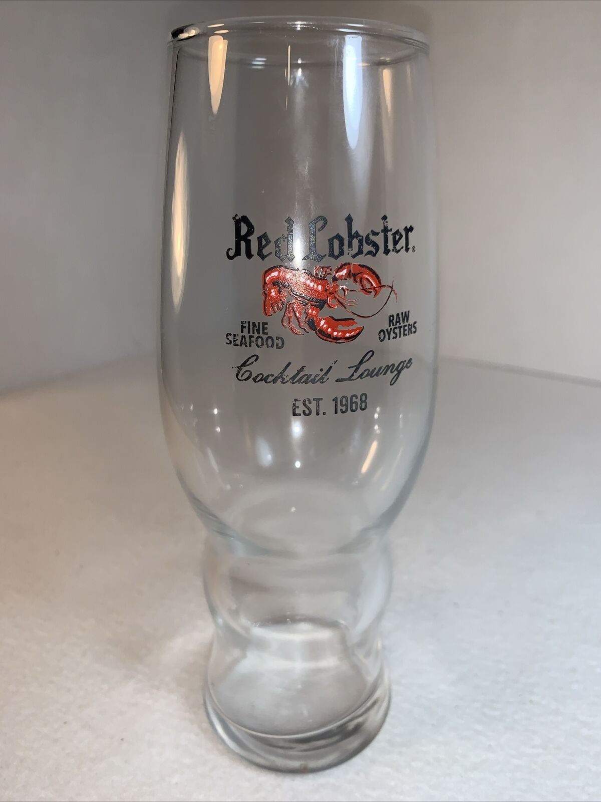  Vintage Red Lobster Clear Cocktail Glass UNIQUE Design