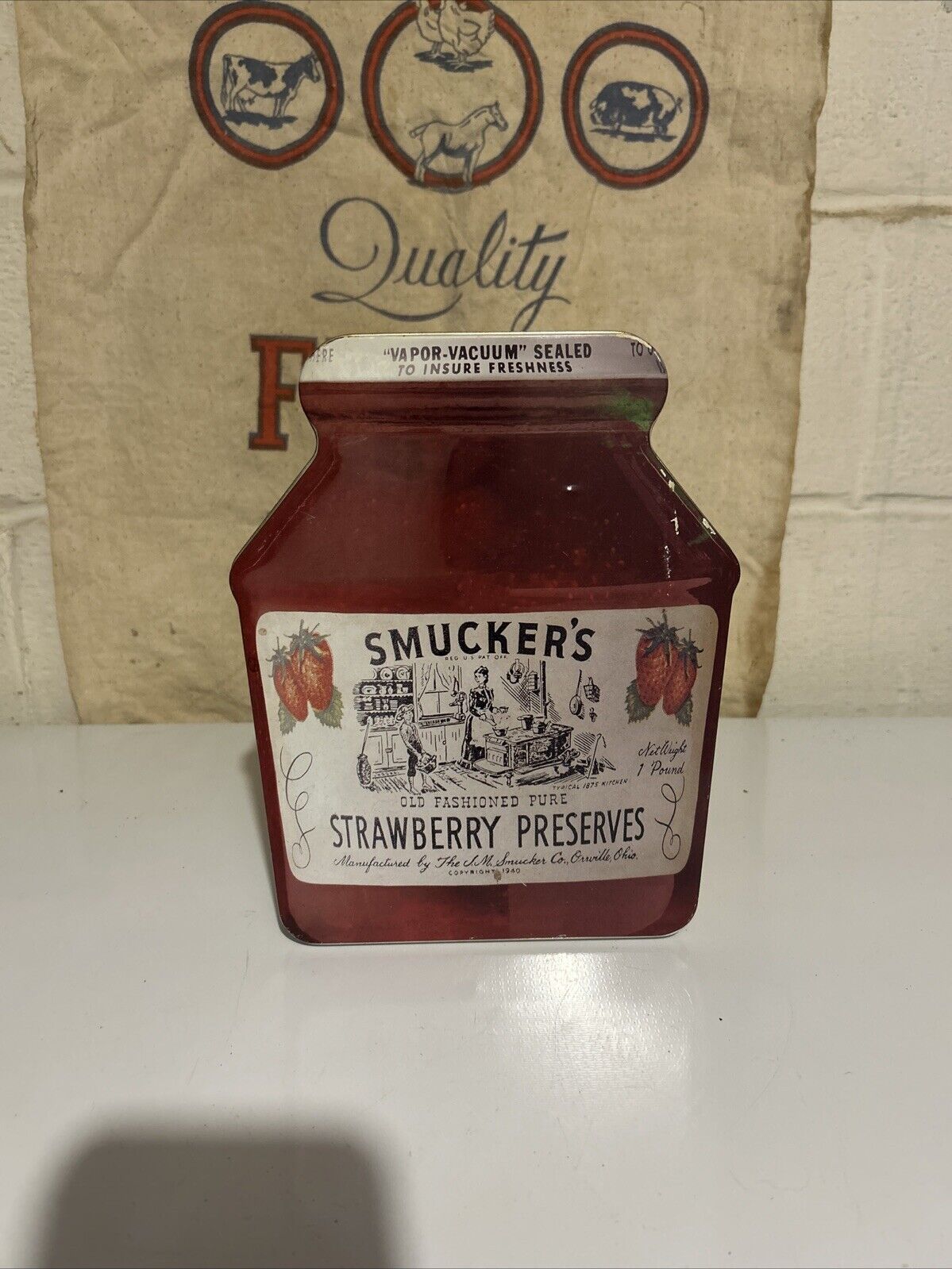Smuckers Strawberry Preserve Vintage Tin