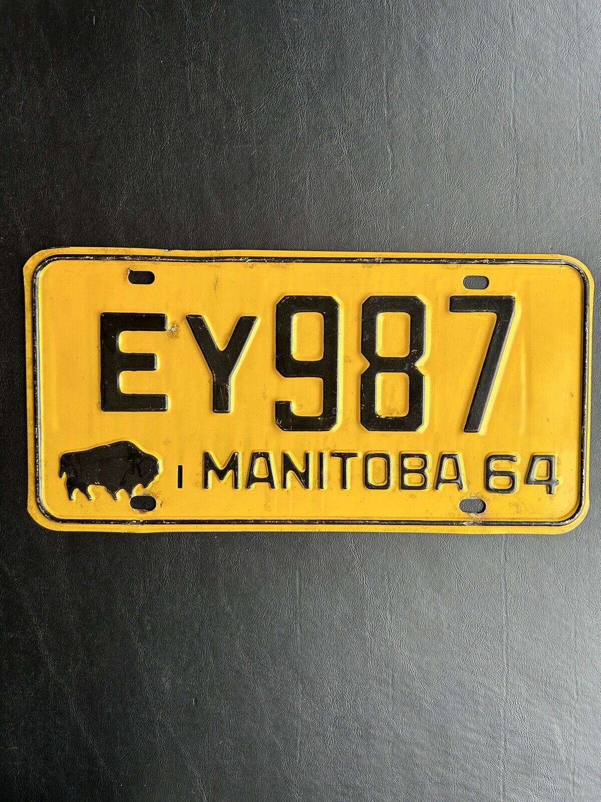 1964 Manitoba License Plate EY 987