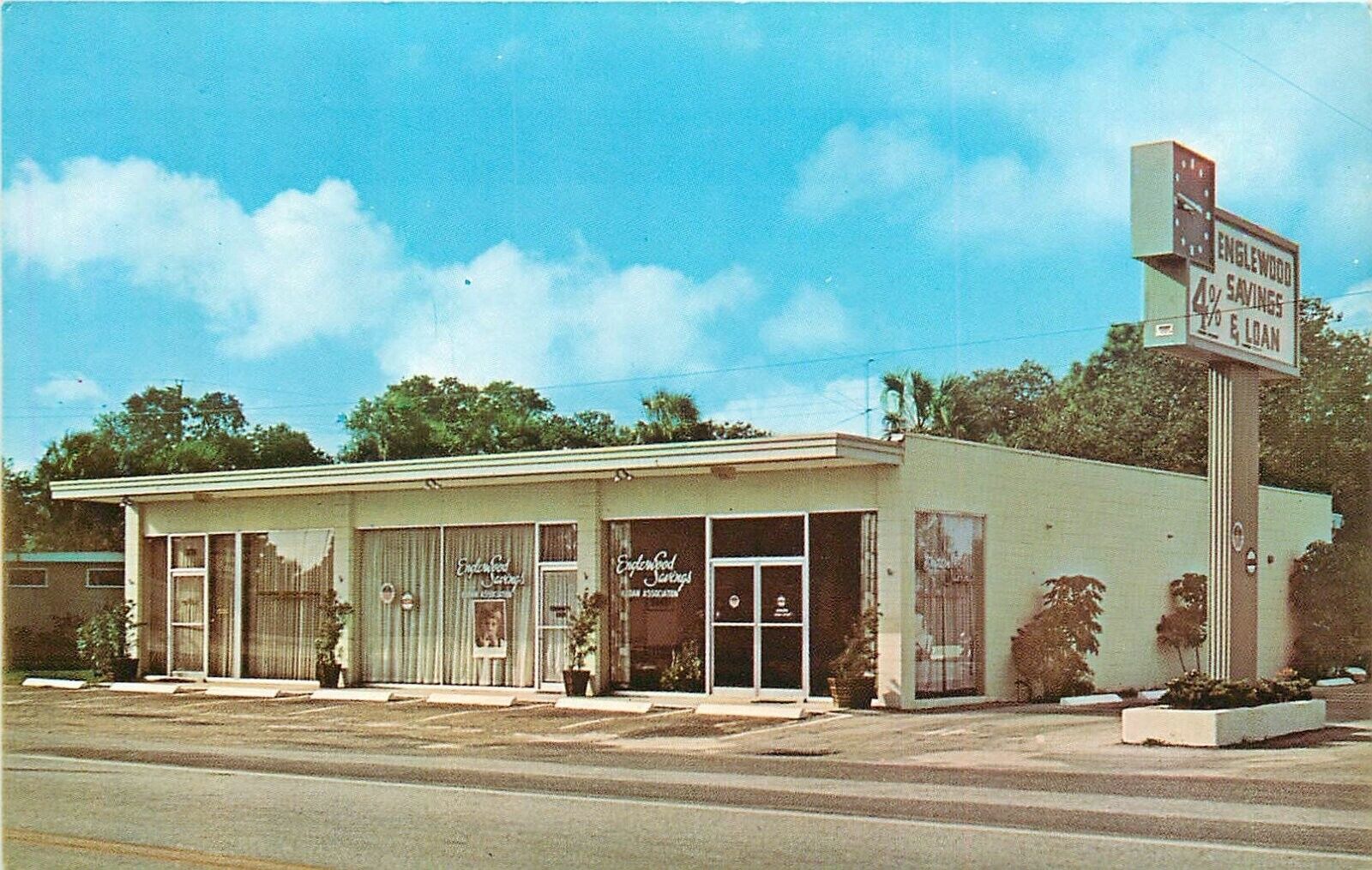 Postcard 1950s Florida Englewood Savings & Loan Bank occupation FL24-4462