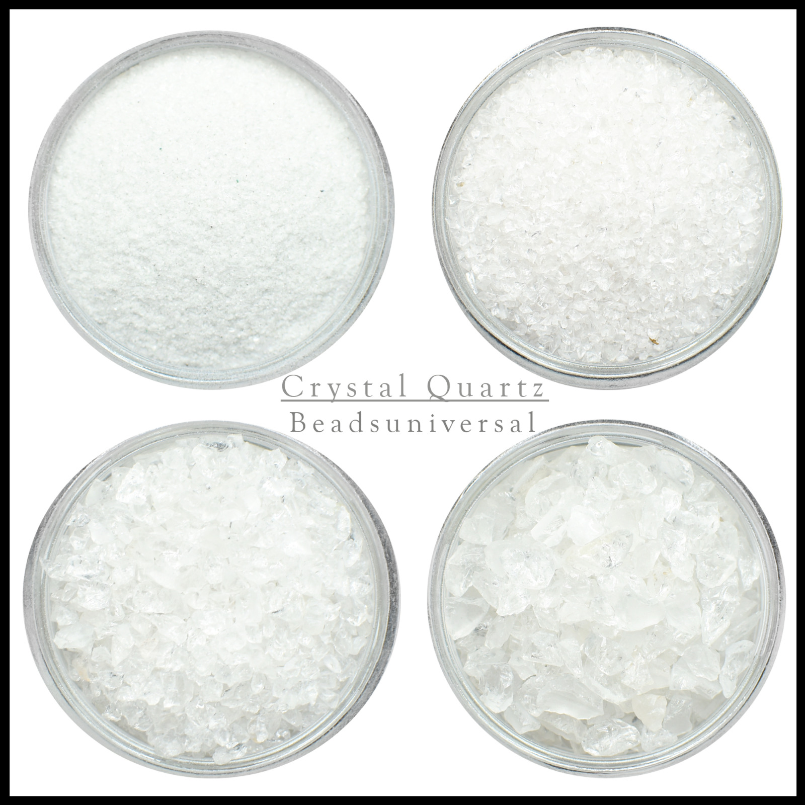 Natural Crushed Raw Crystal Quartz Gemstone Rough Powder Stone Healing Crystal