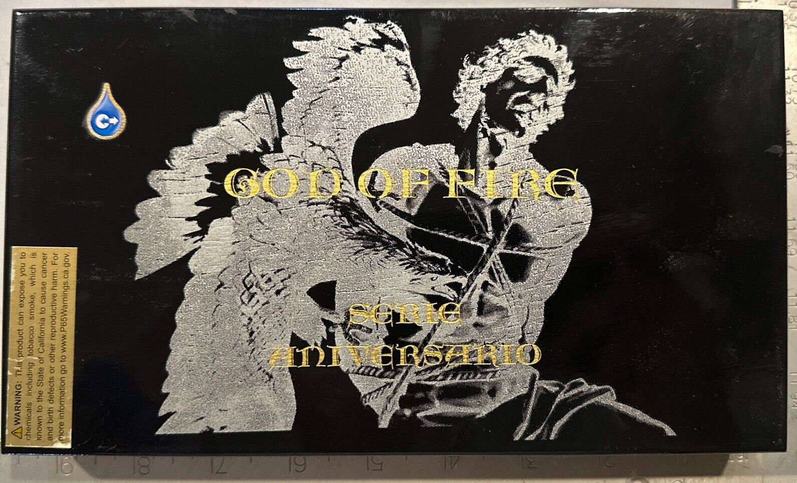 Prometheus God Of Fire Black Cigar Box Wood Wooden Spanish Cedar Opus X Opusx