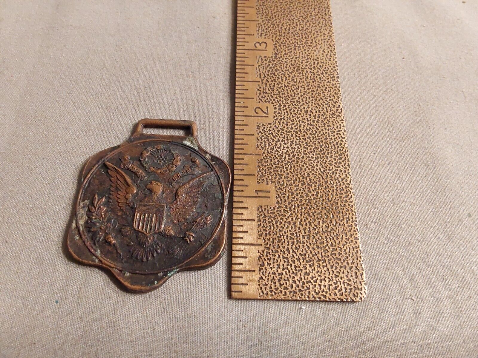 Watch Fob WWI ERA America First Seal of the United States Allentown Pa