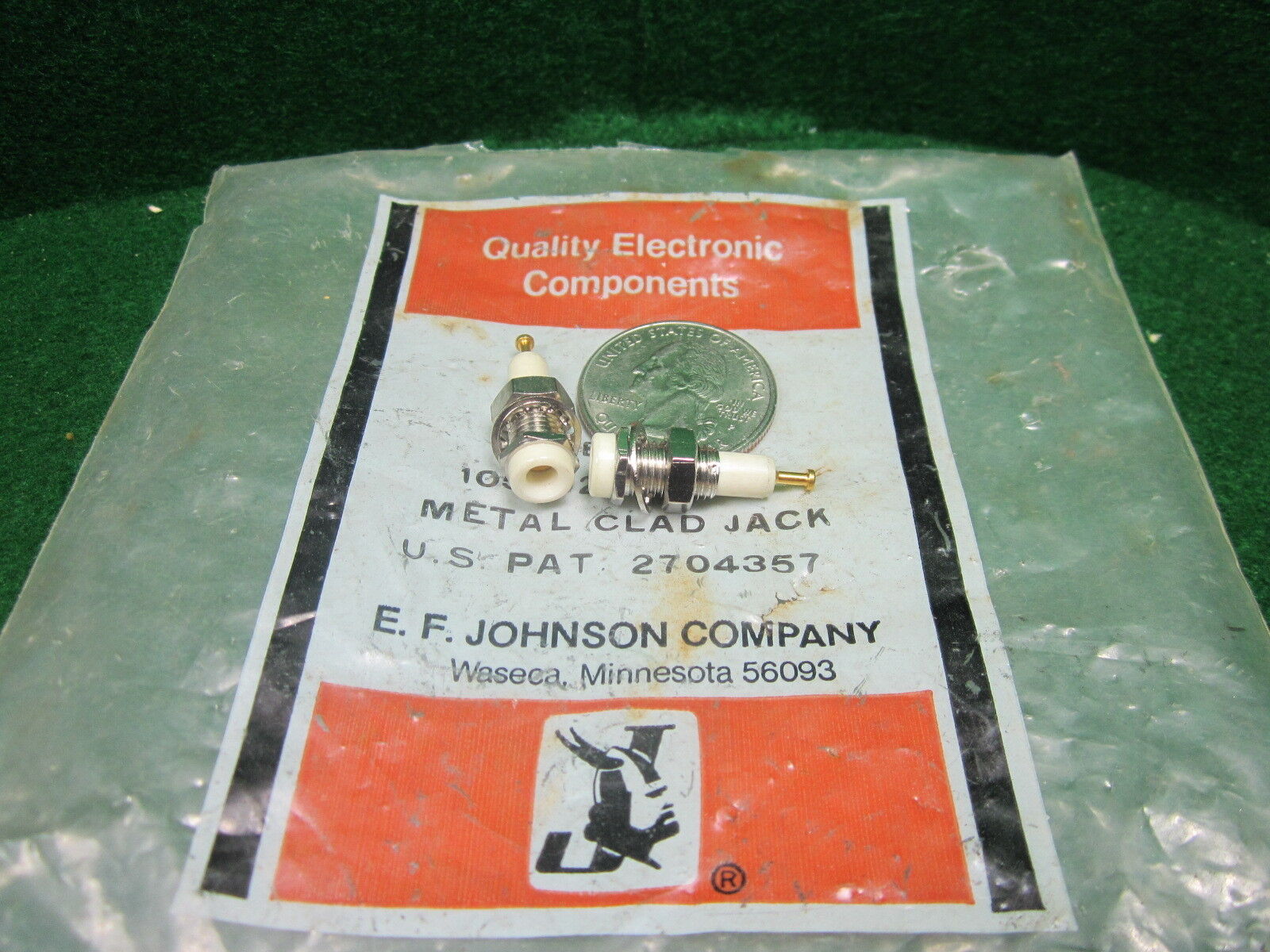 1 Tip Jack Test Point White Gold Plated EF Johnson 105-0201-200 NOS High Quality