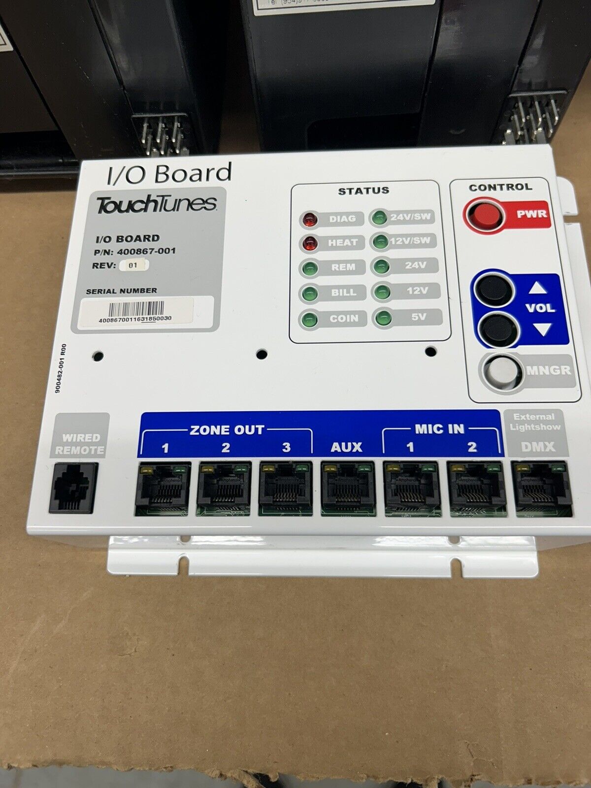 Touchtunes virtuo I/O PCB