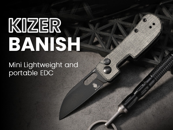Kizer Folding Pocket Banish 154CM Blade Micarta Handle V2676C1