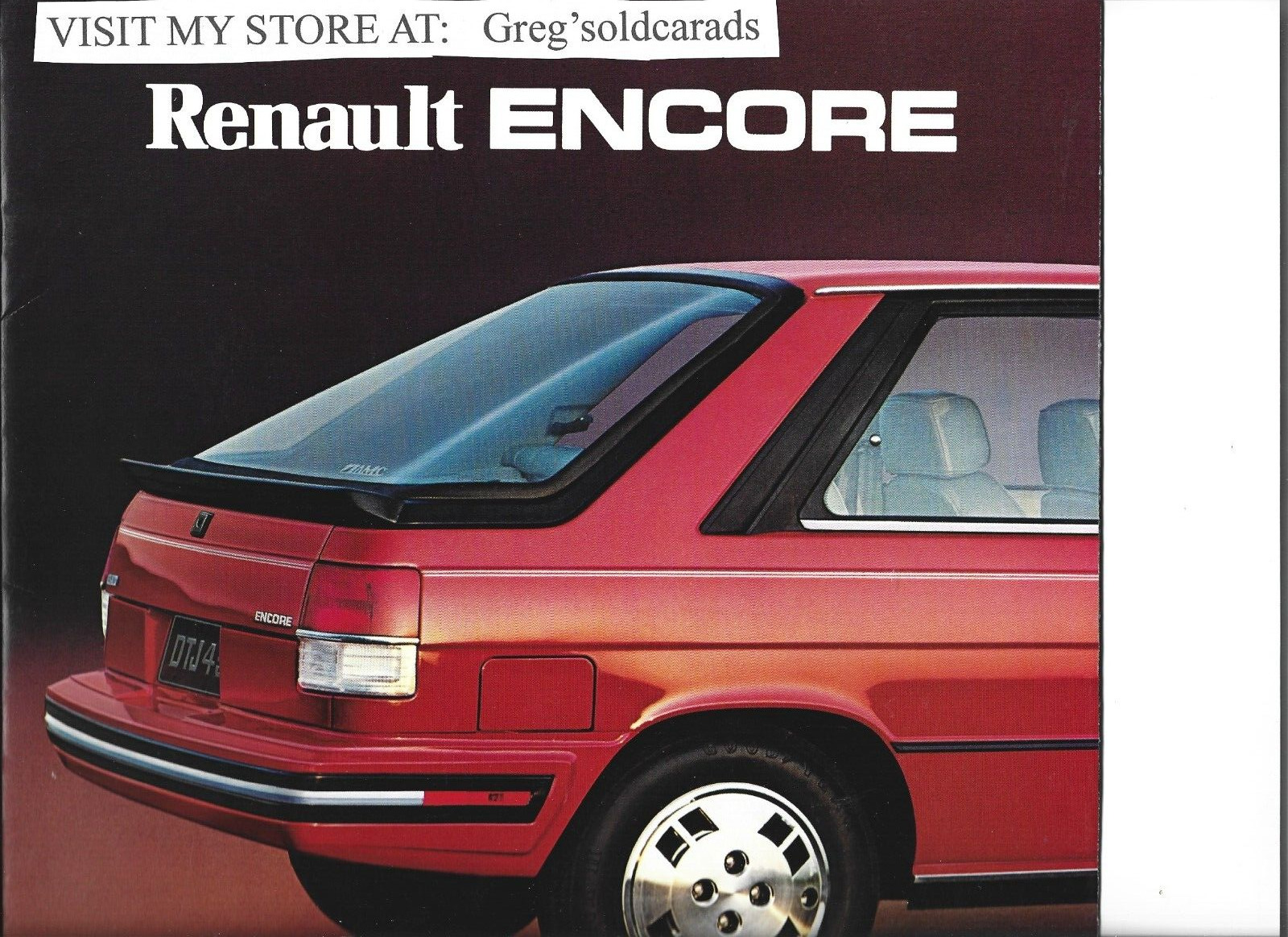 Original 1984 AMC Renault Encore dealer sales brochure, with S, LS, and GS