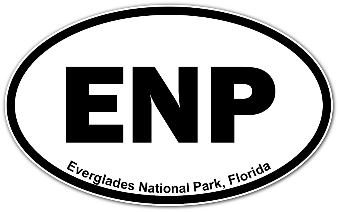 Everglades National Park Florida Oval Car Bumper Window Sticker Decal 6\