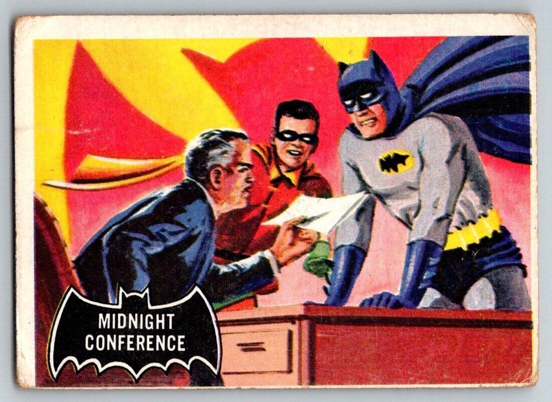 1966 Topps Batman Black Bat - #4 - Midnight Conference ()