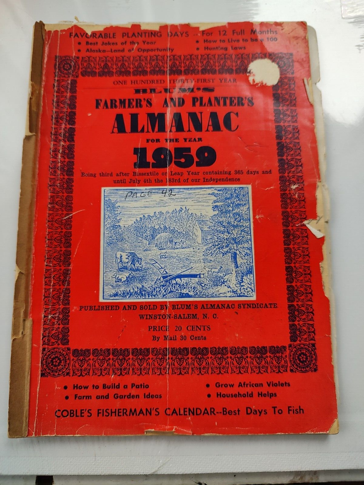Blum\'s Farmers and Planters Almanac 1959