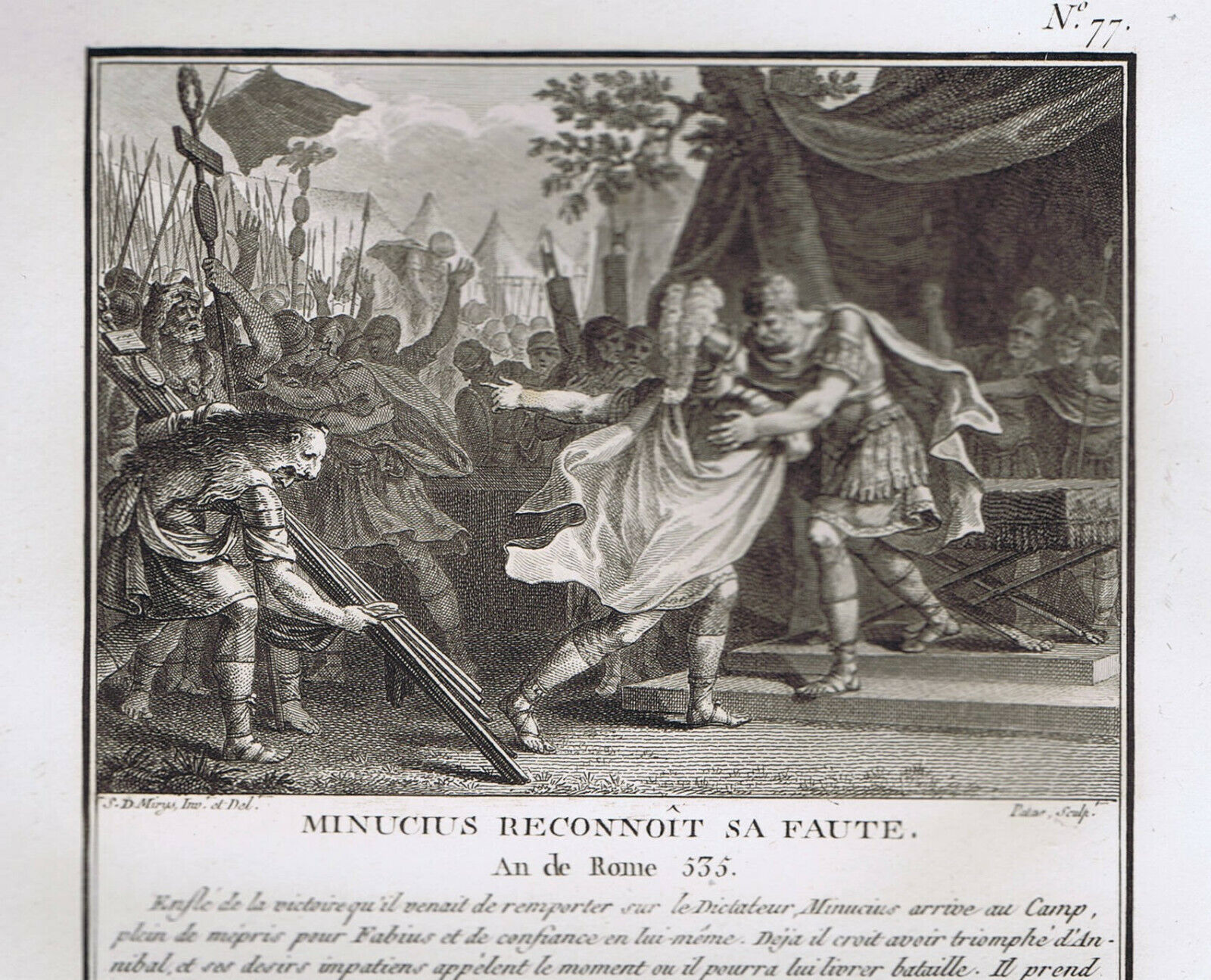 Minucius Admits Fault in Loss to Hannibal, Year of Rome 535 - 1810 Print