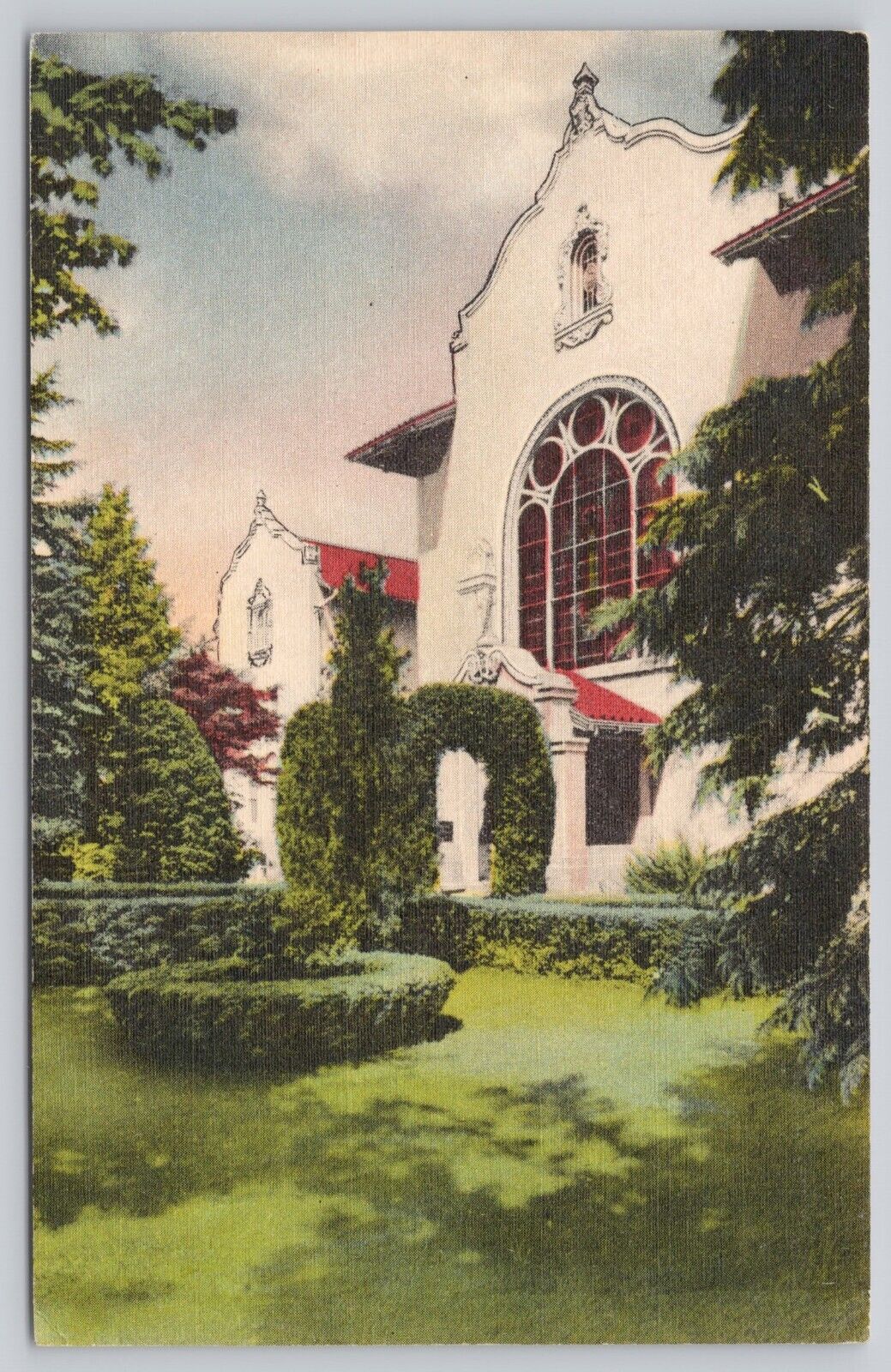 Postcard Monastery of the Sisters Adorers Mt Tabor Portland Oregon