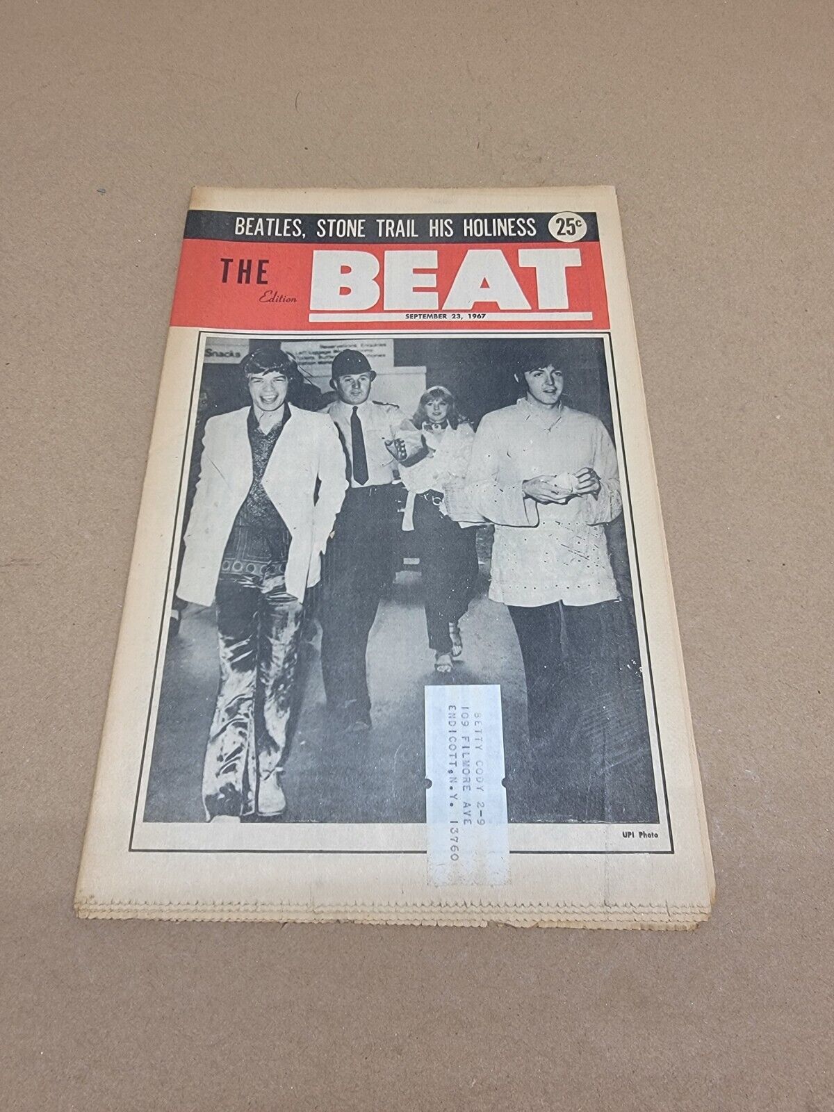 The Beat Newspaper Sept. 23, 1967: Beatles, Stone Trail His Holiness