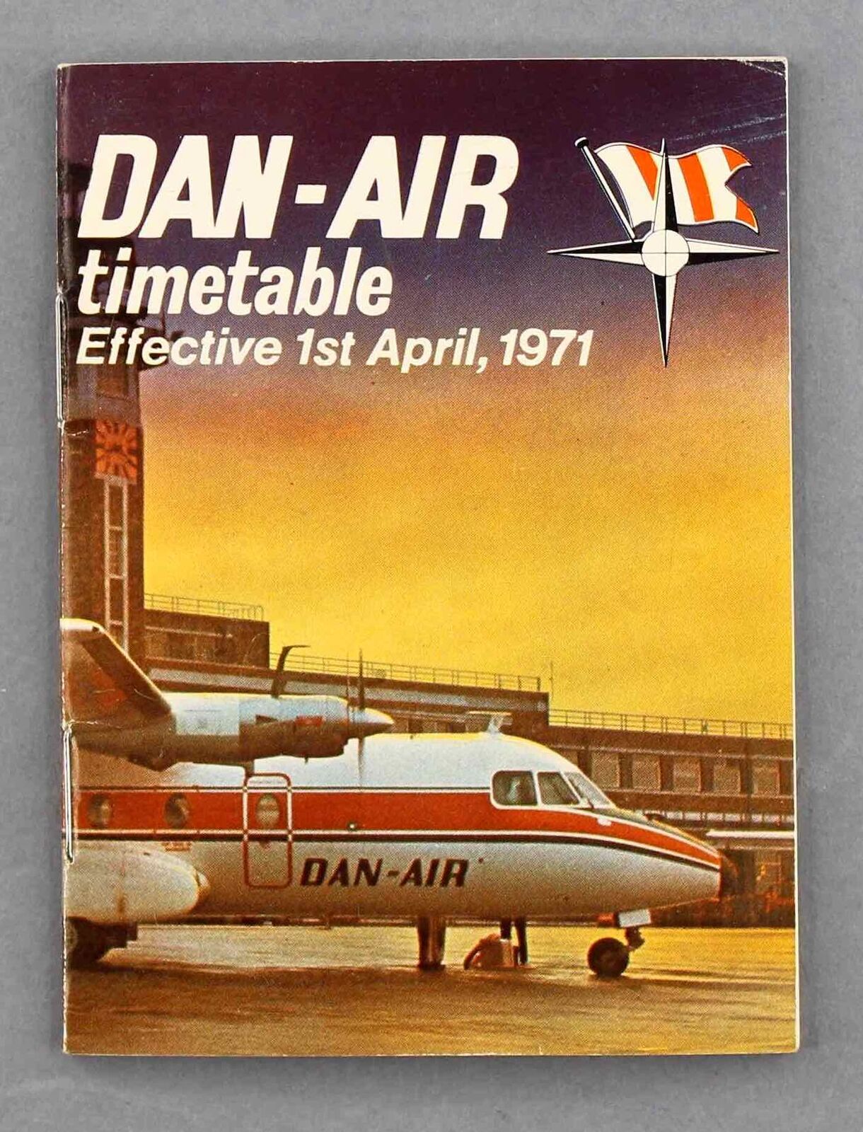 DAN AIR AIRLINE TIMETABLE SUMMER 1971