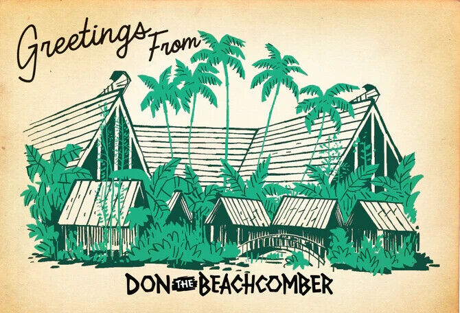 Don The Beachcomber- Greetings Postcard-Vintage Style Grand Re-Opening 2023 Tiki