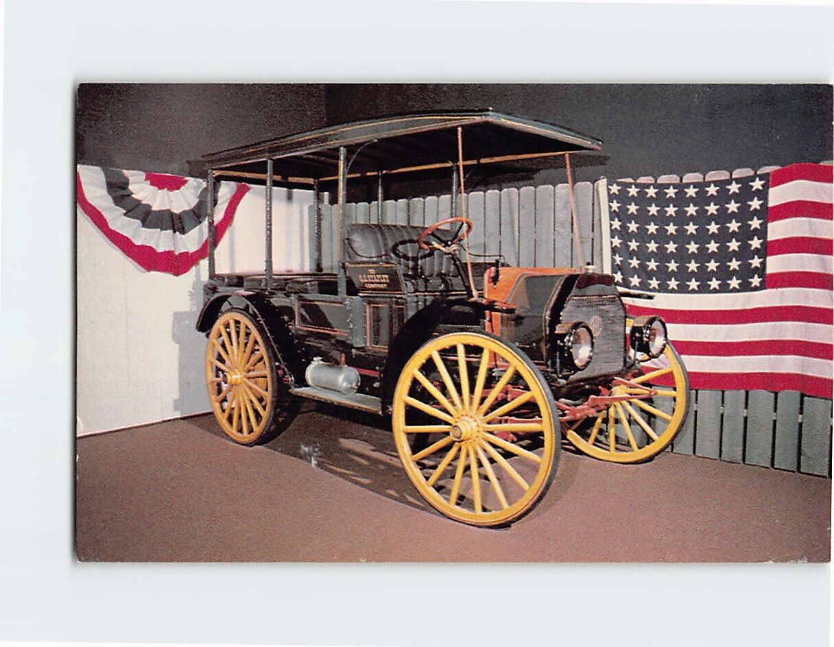 Postcard 1908 International Harvester motor coach Mesa Museum Mesa Arizona USA