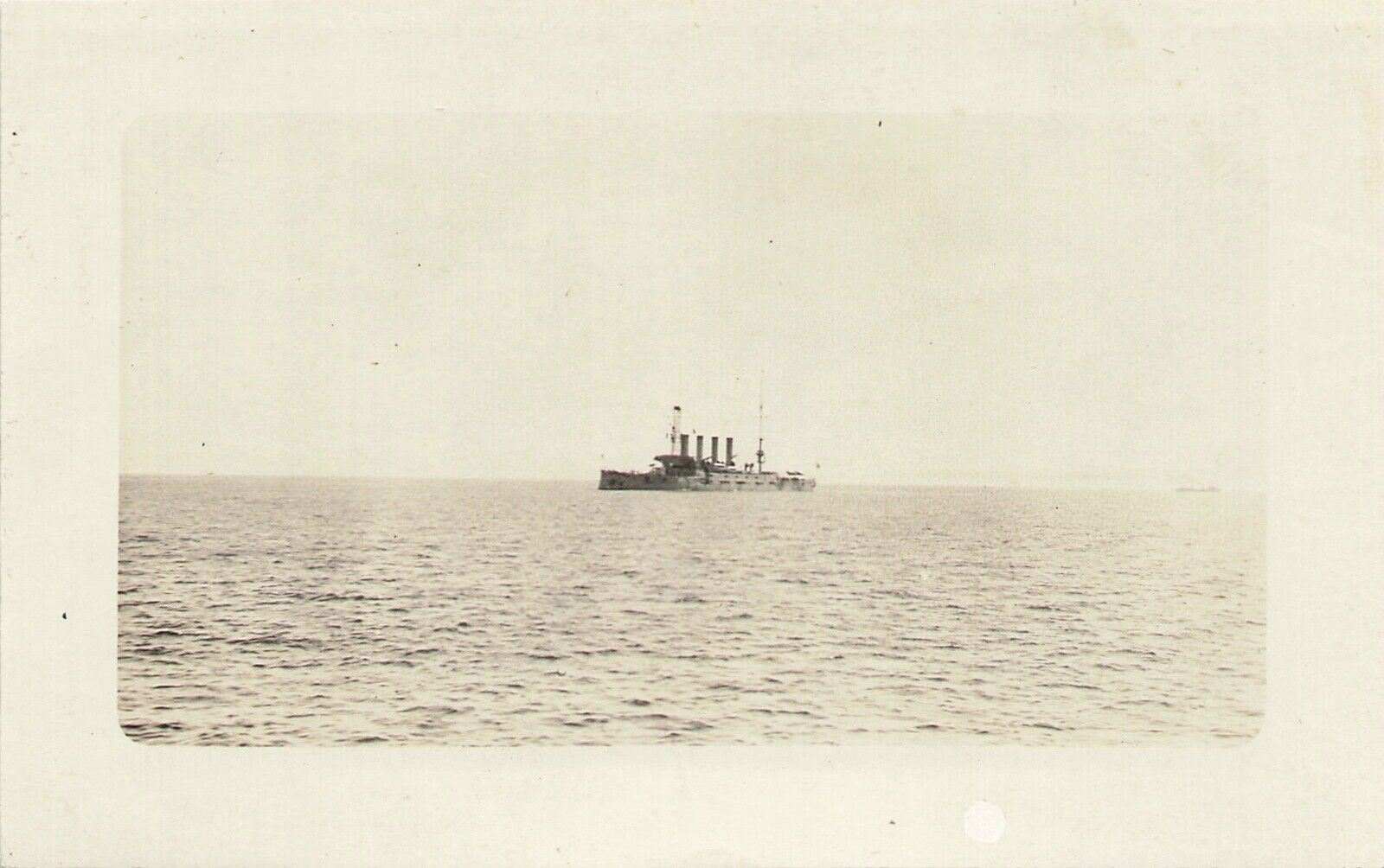 United States Navy USN WWI Supply Transport Ship At Sea 1915 RPPC Postcard