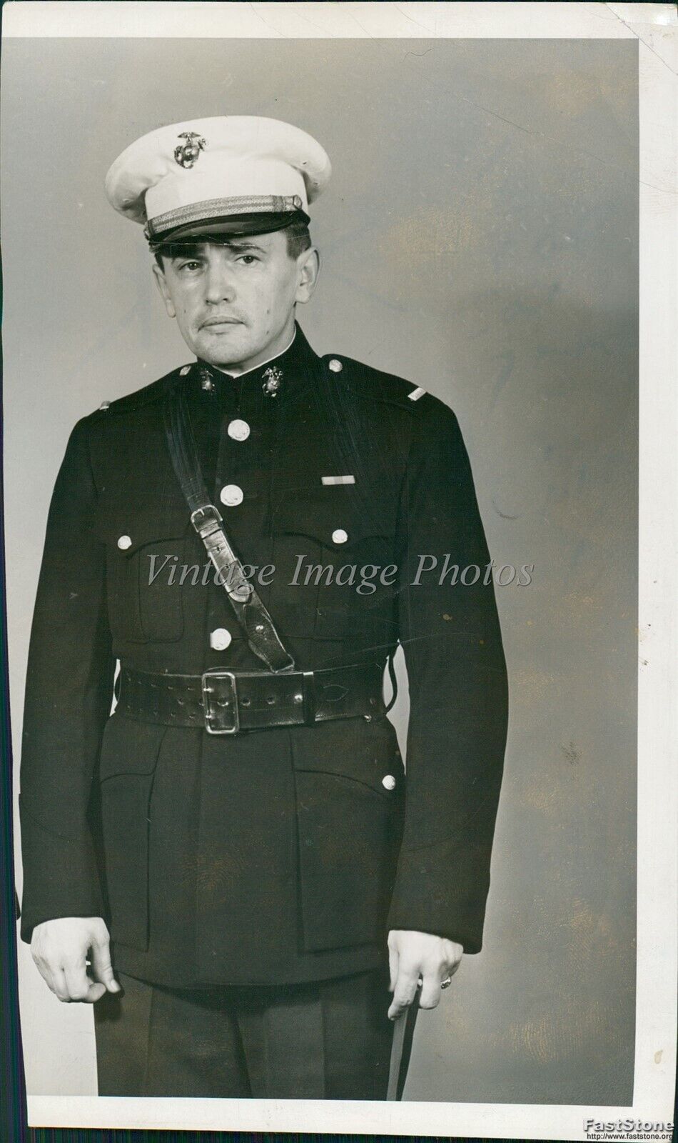 1939 Lieutenant Charles Popp U.S Marine Corps Uniform Military Photo 5X7