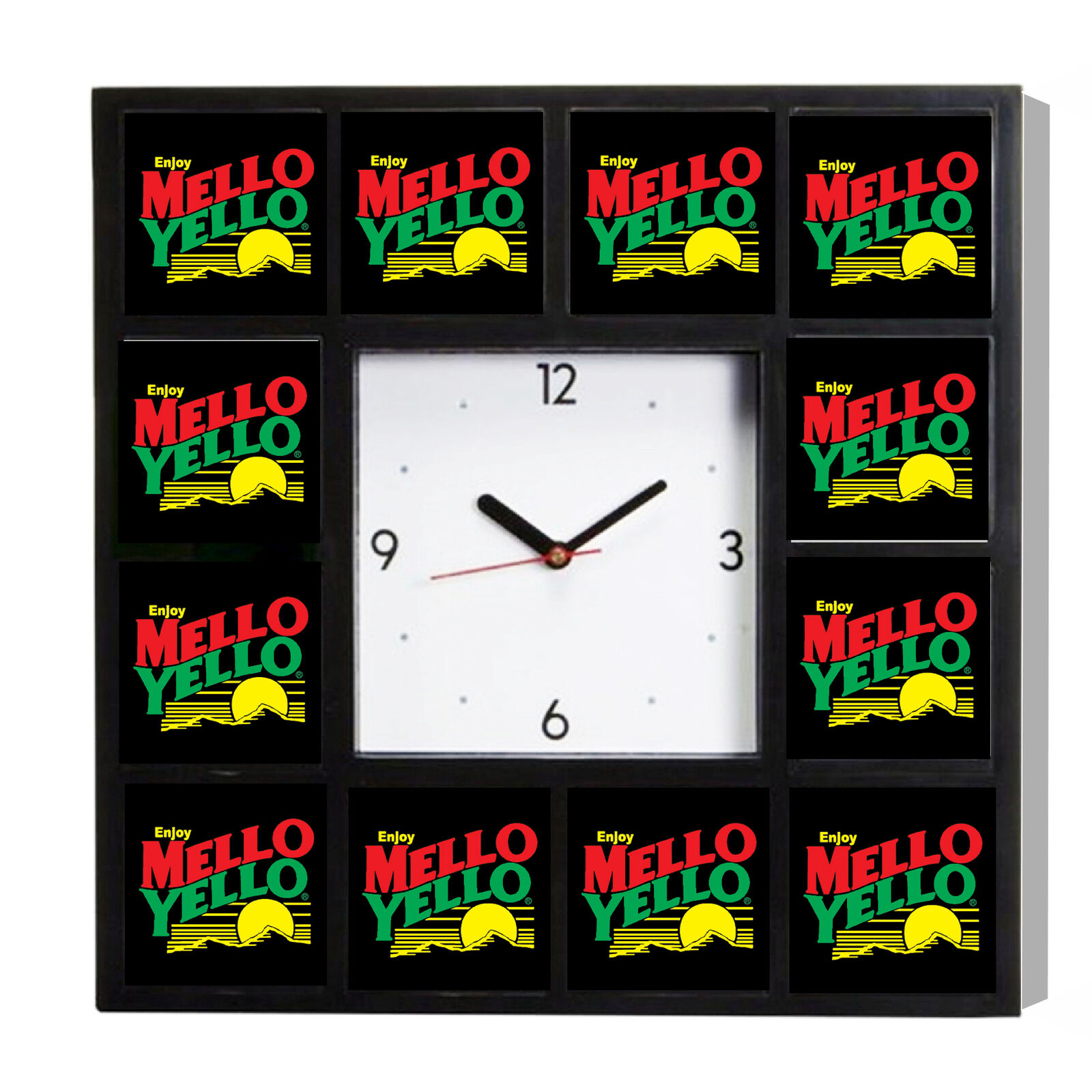 Mello Yello Soda Pop Drink Retro Advertising Promo Diner Clock 10.5\