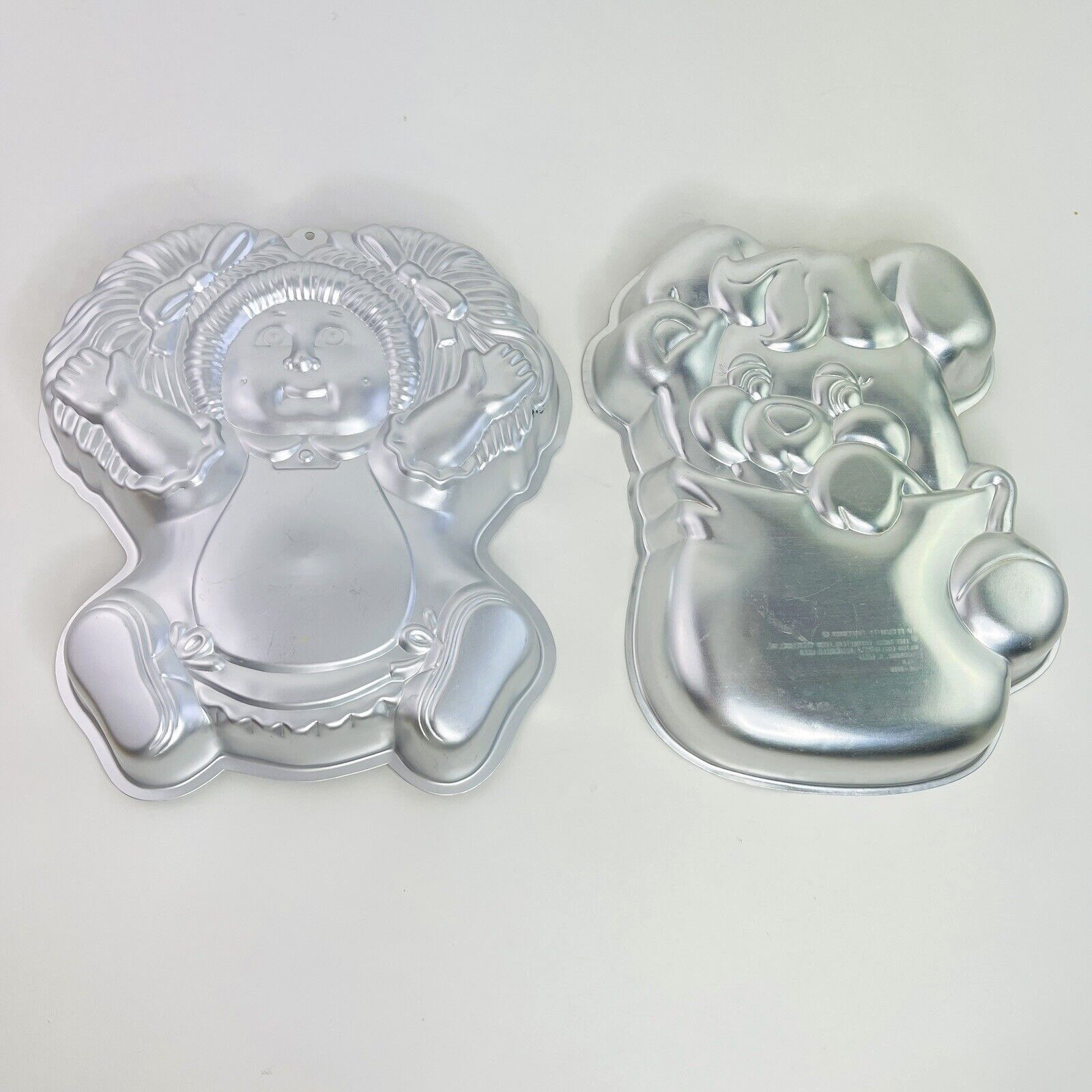 Lot of 2 Vintage Wilton Cake Pans Cabbage Patch Kids 2105-1984 Poppies 2105-2056