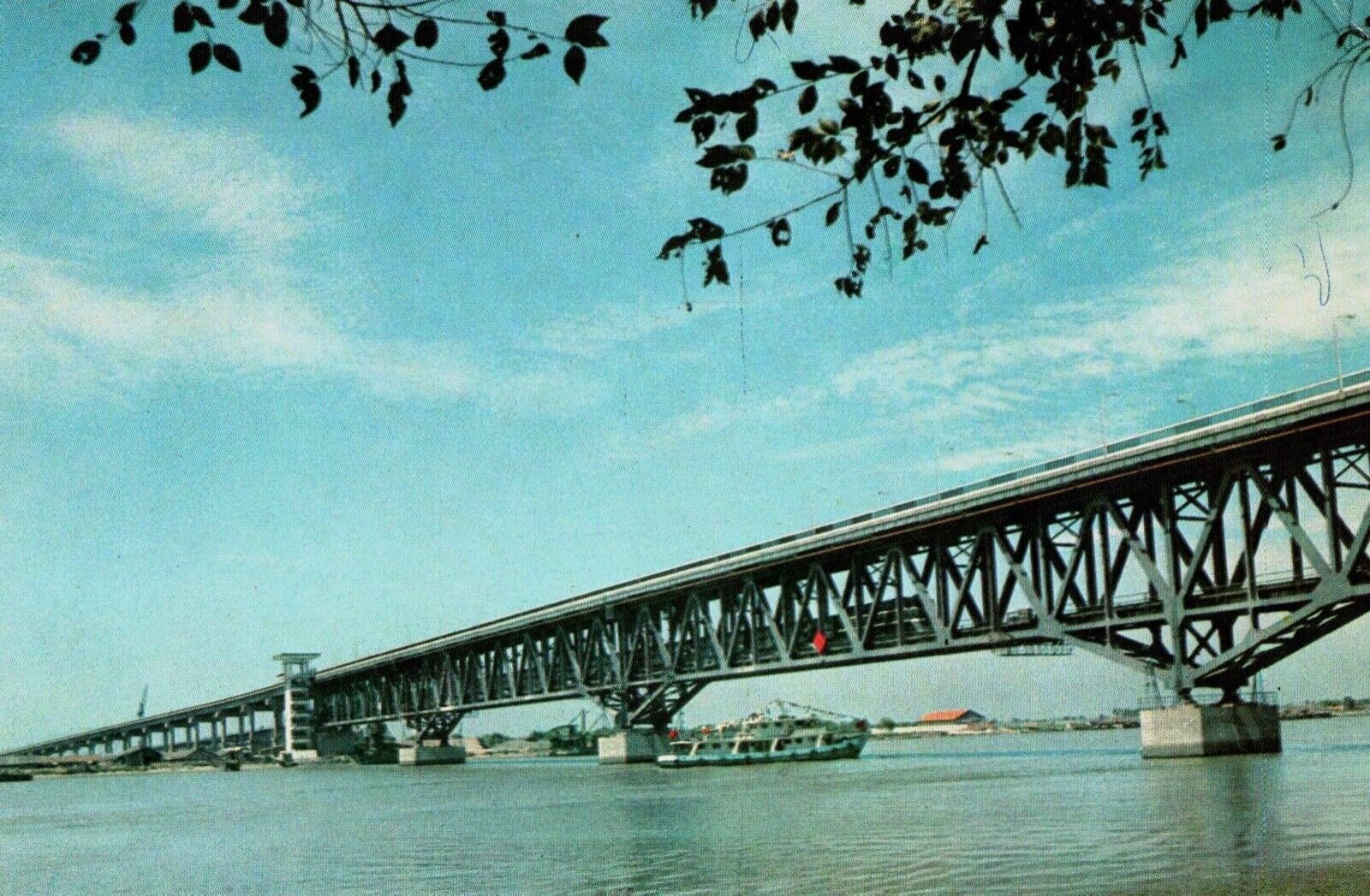 Postcard Whangpoo River Bridge China Posted 