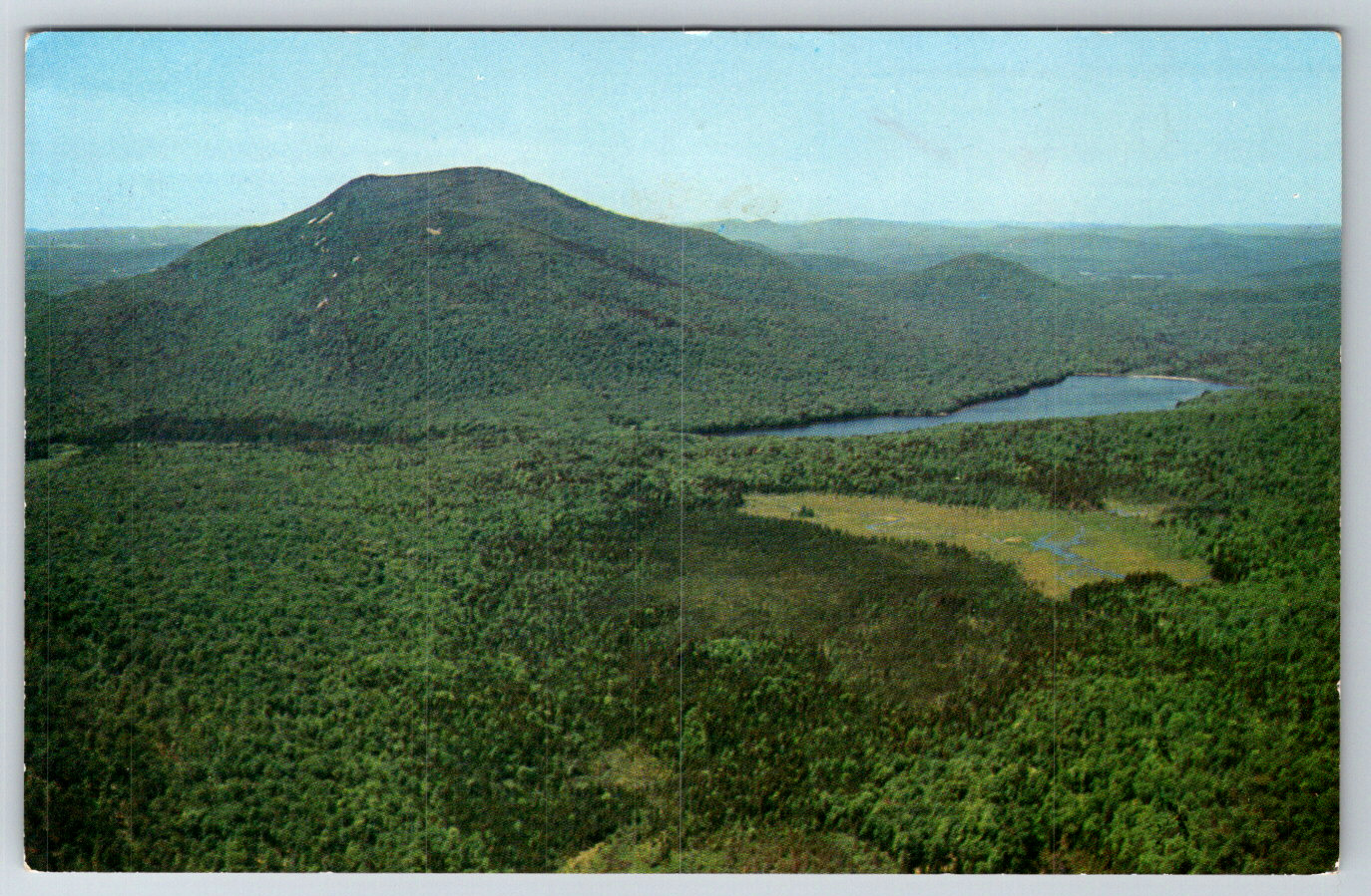 c1960s Blue Mountain Lake New York View Vintage Postcard