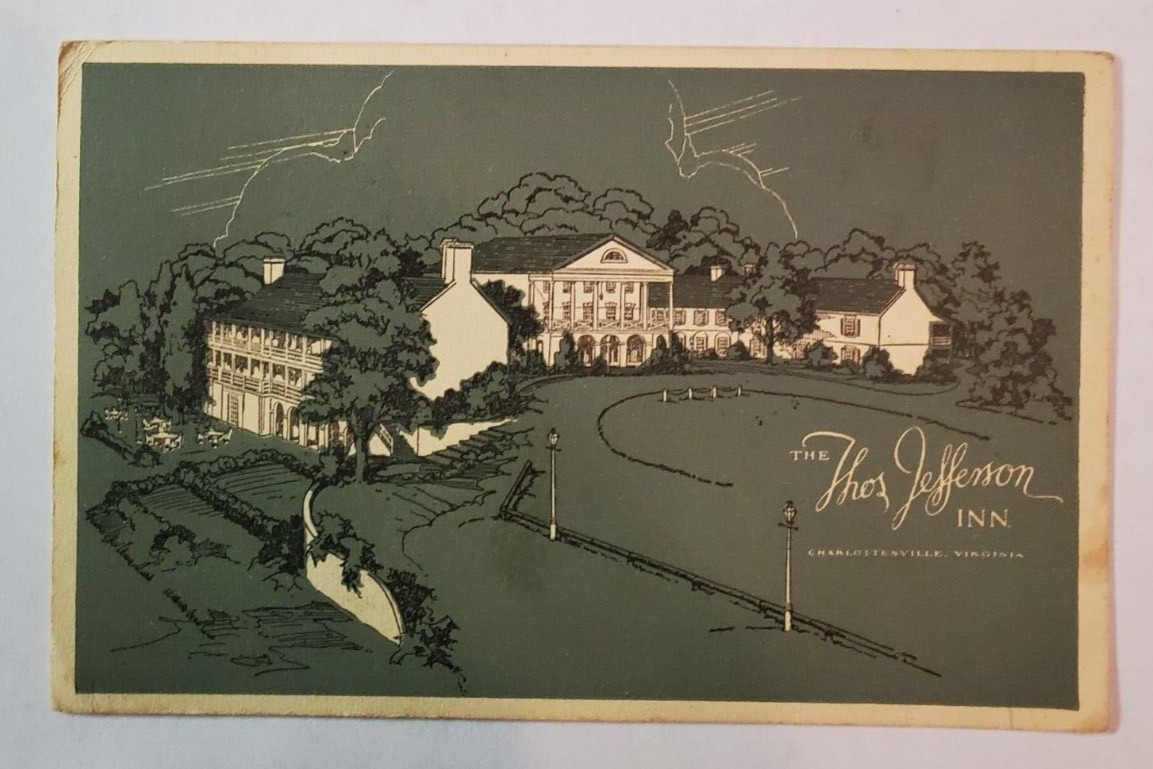 The Thos Jefferson Inn - Charlottesville, Va. ~ Posted Post Card - G.W. 1₵ Stamp