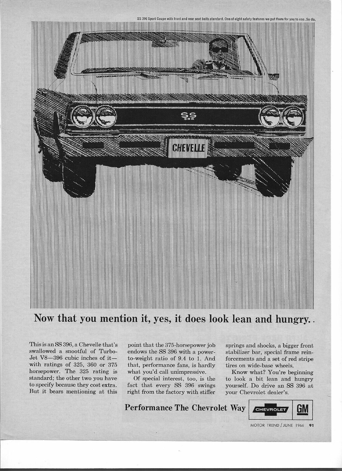 2  1966 Chevrolet Chevelle SS 396 print ad (ads):  \