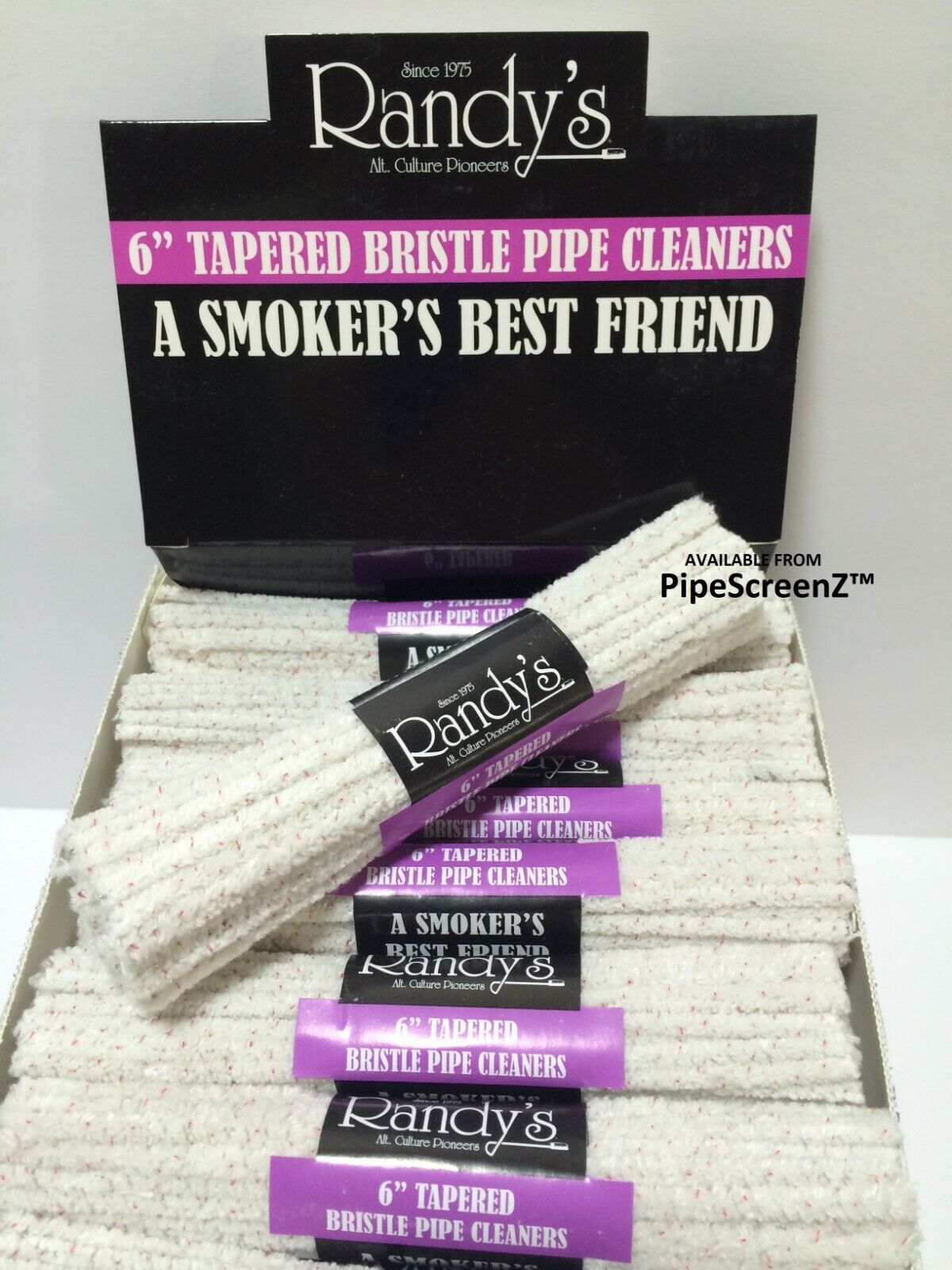3X Bundles Randy's Black Label Bristle Pipe Cleaners 24 per bundle/ 72 total