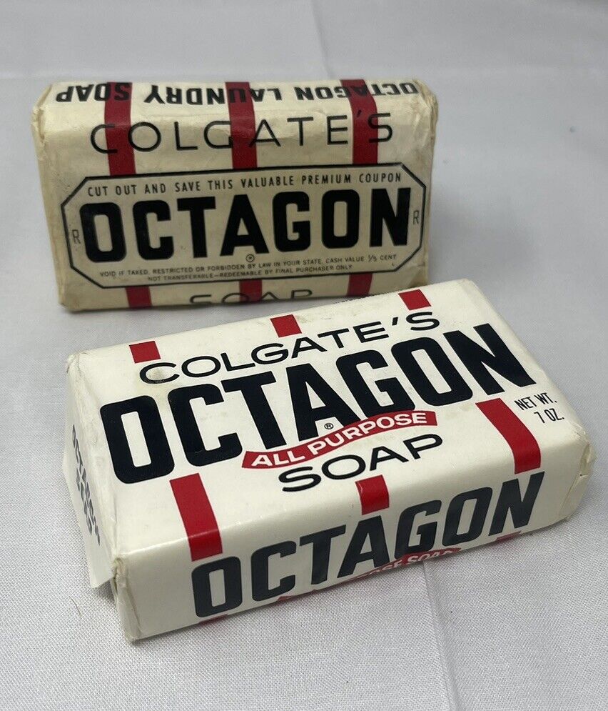 Vintage Colgate Octagon All-Purpose Soap 7 oz Bar New Lot Of 2.