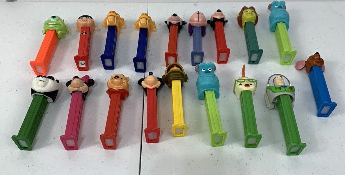 18 Assorted Disney Themed Pez Dispeners Some Multiples