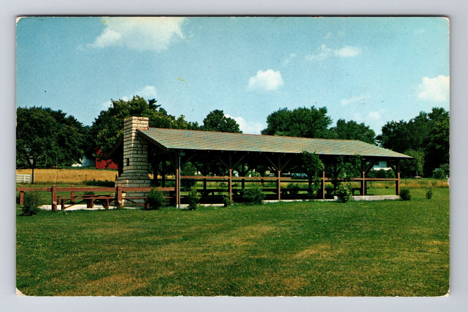 West Branch IA-Iowa, Boy Scout Shelter, c1960 Vintage Souvenir Postcard