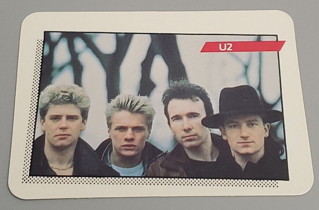 1985 Rock Star Concert Cards U2 Rookie Card 1st Series #91