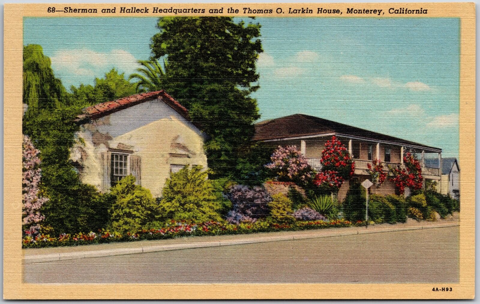 Sherman & Halleck Headquarters Thomas  O. Larkin House Monterey CA Postcard