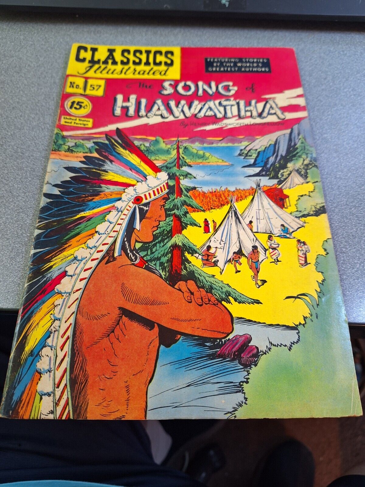 Classics Illustrated #57 Song of Hiawatha FINE HRN 118 /9-194