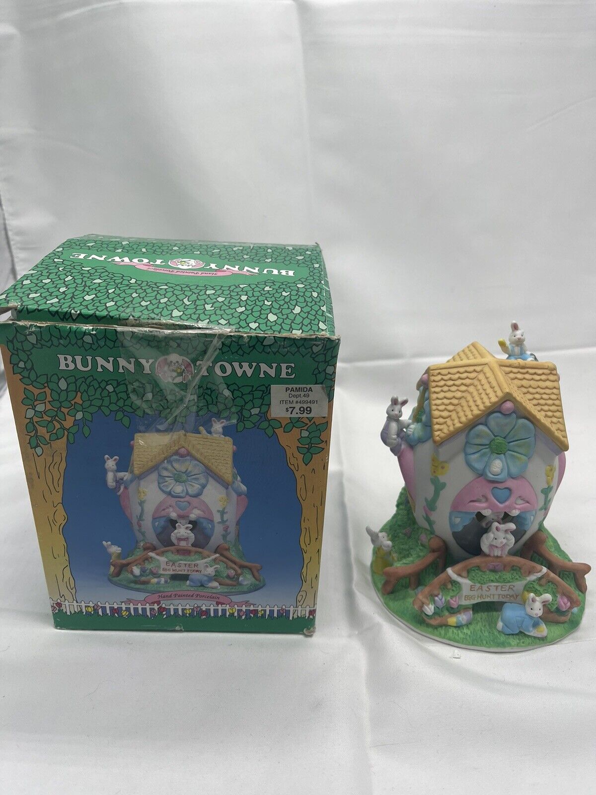 Vintage Easter Bunny Towne House Bunnies Rabbits Eggs Easter Spring Porcelain