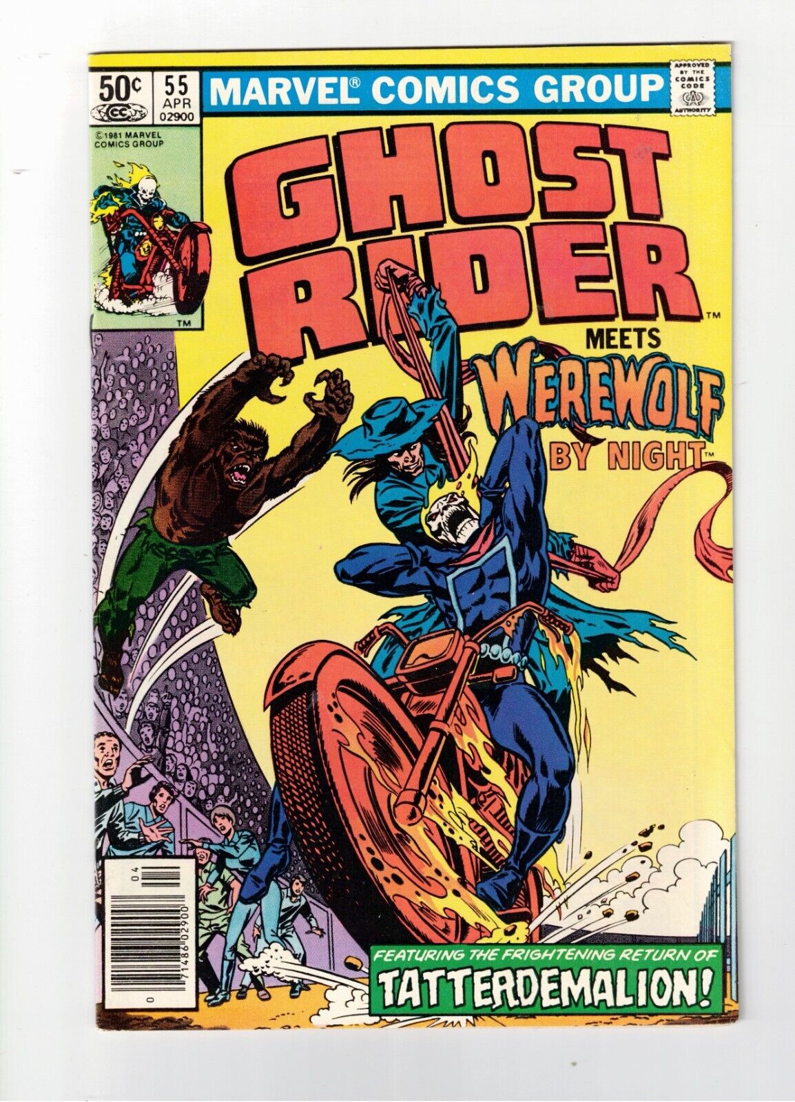 Marvel Ghost Rider #55 1981 NM  First Team-up Werewolf by Night Jack Russel