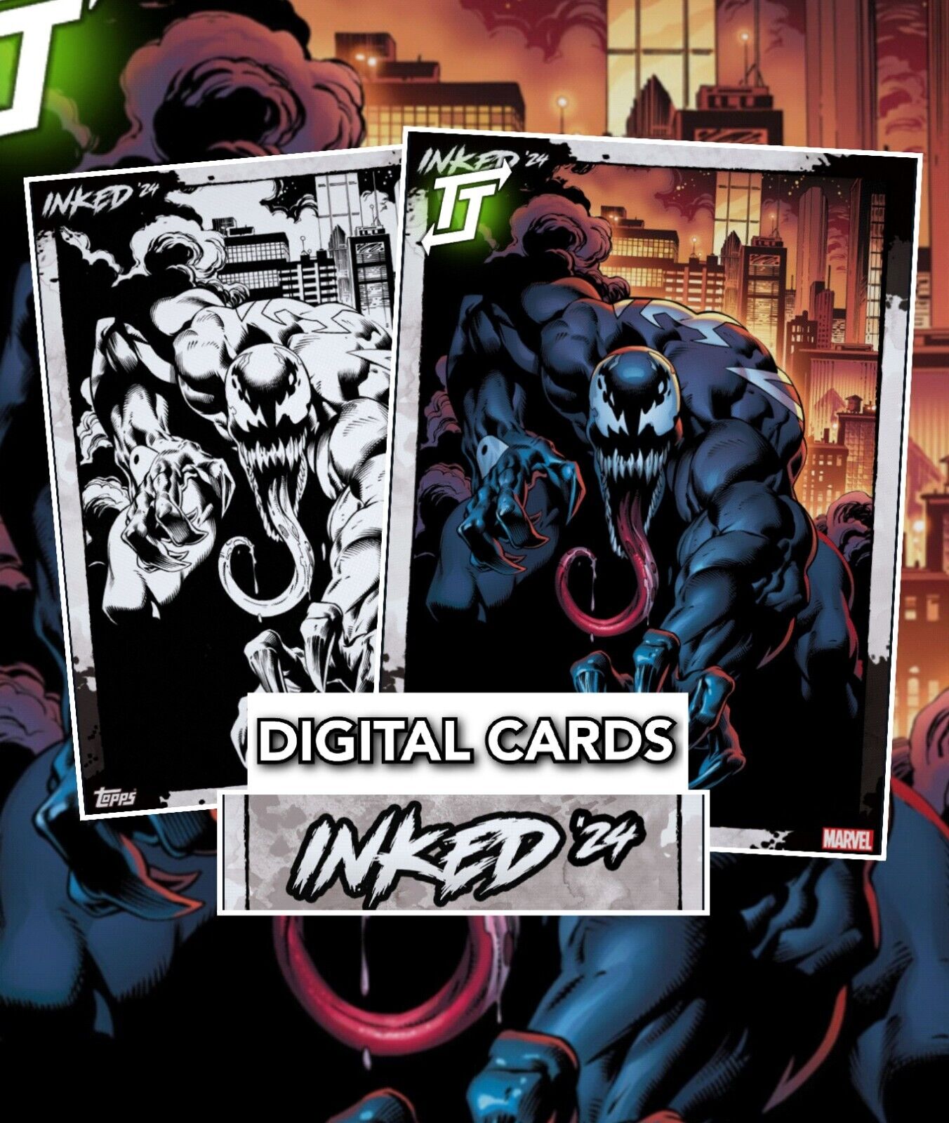 Topps Marvel Collect Inked '24 Series 2 Venom Tilt + B & W ⭐Digital Card