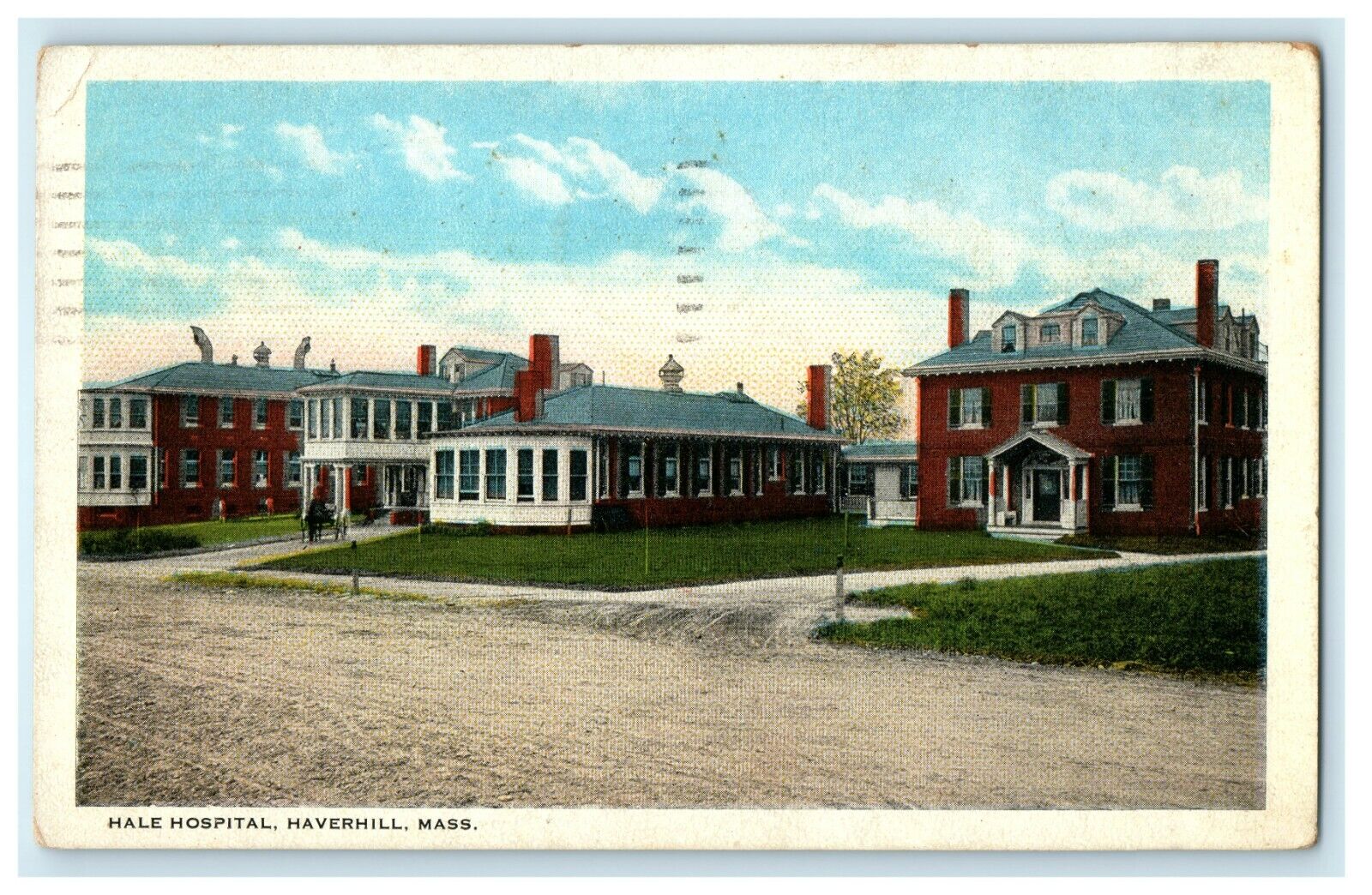 1922 Hale Hospital, Haverhill, Massachusetts MA Posted Postcard