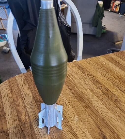 Authentic 3D Printed WW2 Mortar Shell Prop Replica
