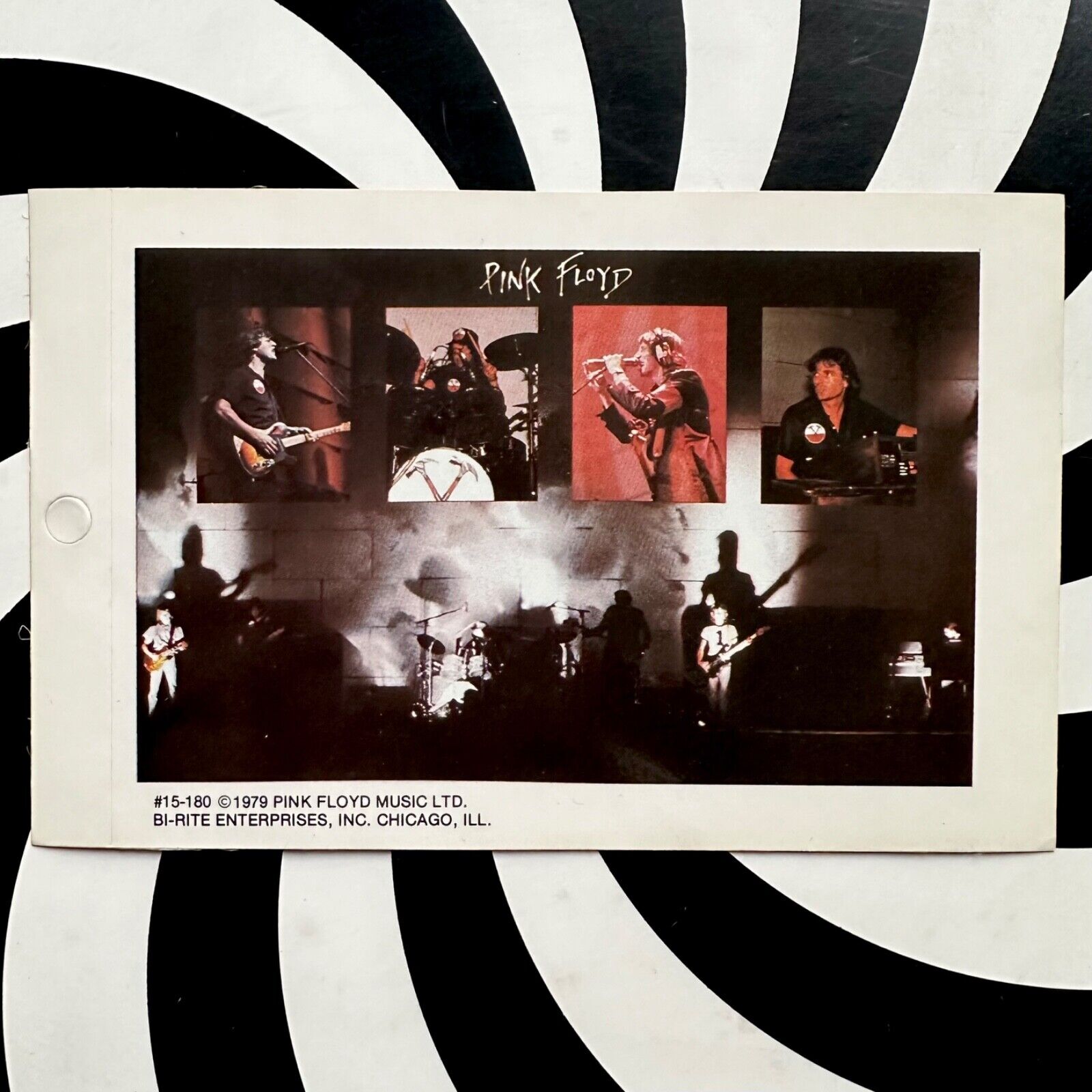 Vintage 1979 PINK FLOYD Concert Mini Poster Sticker UNUSED Deadstock