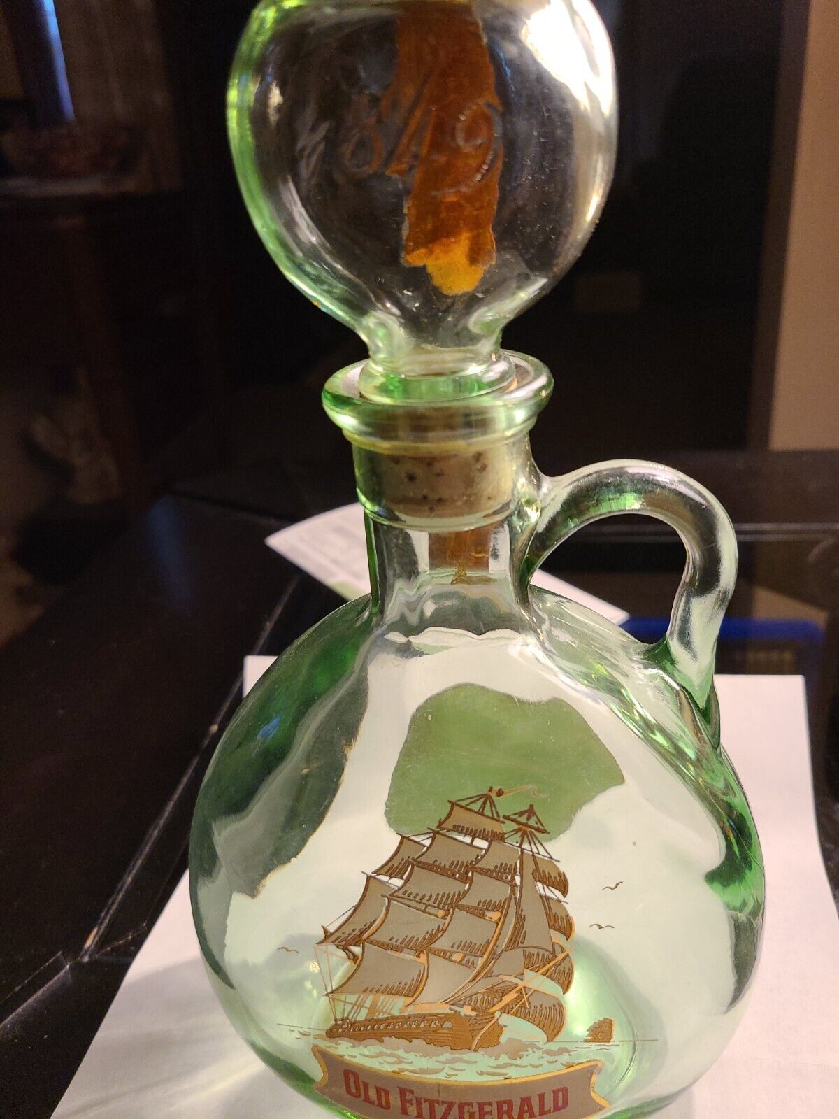 Old Fitzgerald Flagship Ironsides Decanter with Stopper, 2.5\