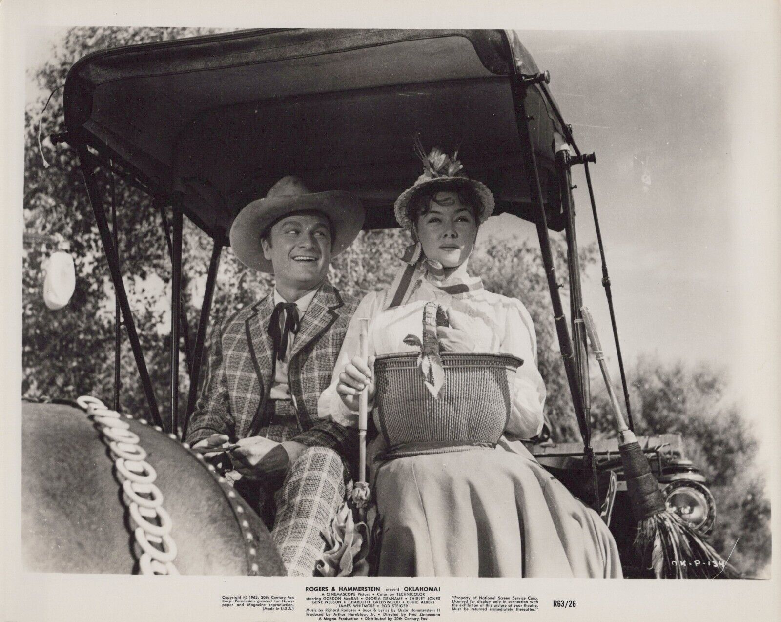 Eddie Albert + Gloria Grahame in Oklahoma (1963) 🎬⭐ Vintage Photo K 479