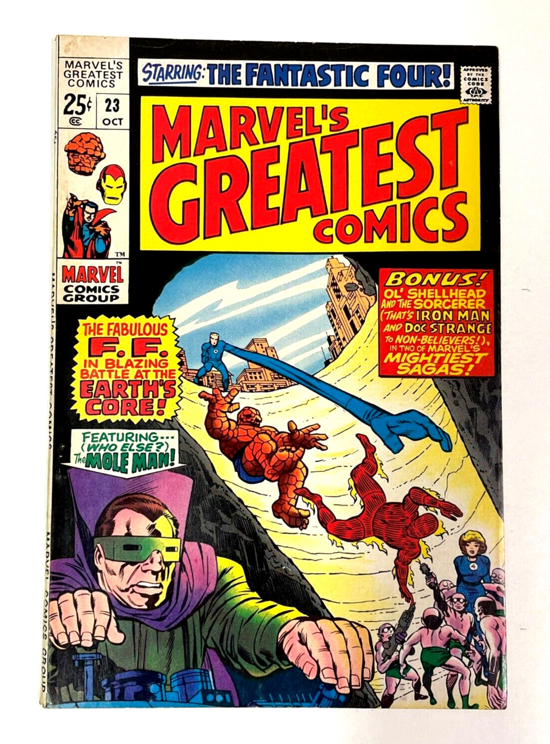 Marvel's Greatest Comics #23 (1969) FINE Jack Kirby, Mole Man, Fantastic Four