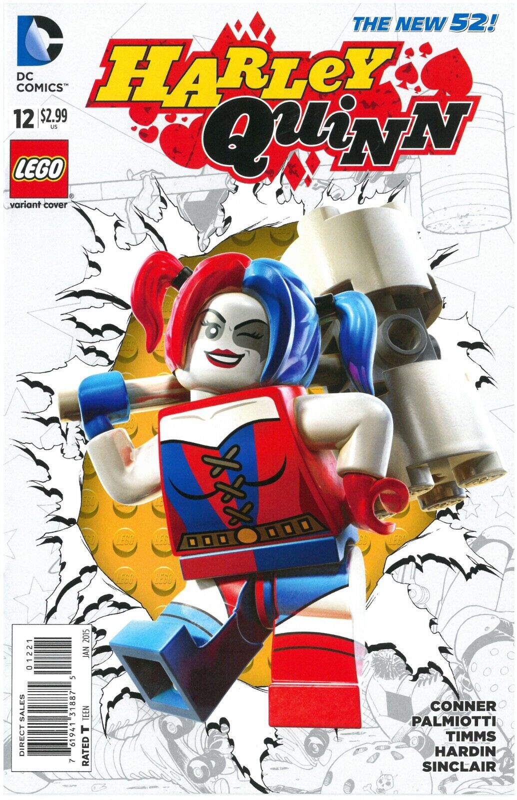 HARLEY QUINN #12 Lego Variant First Print DC Comics (2015) Suicide Squad Joker