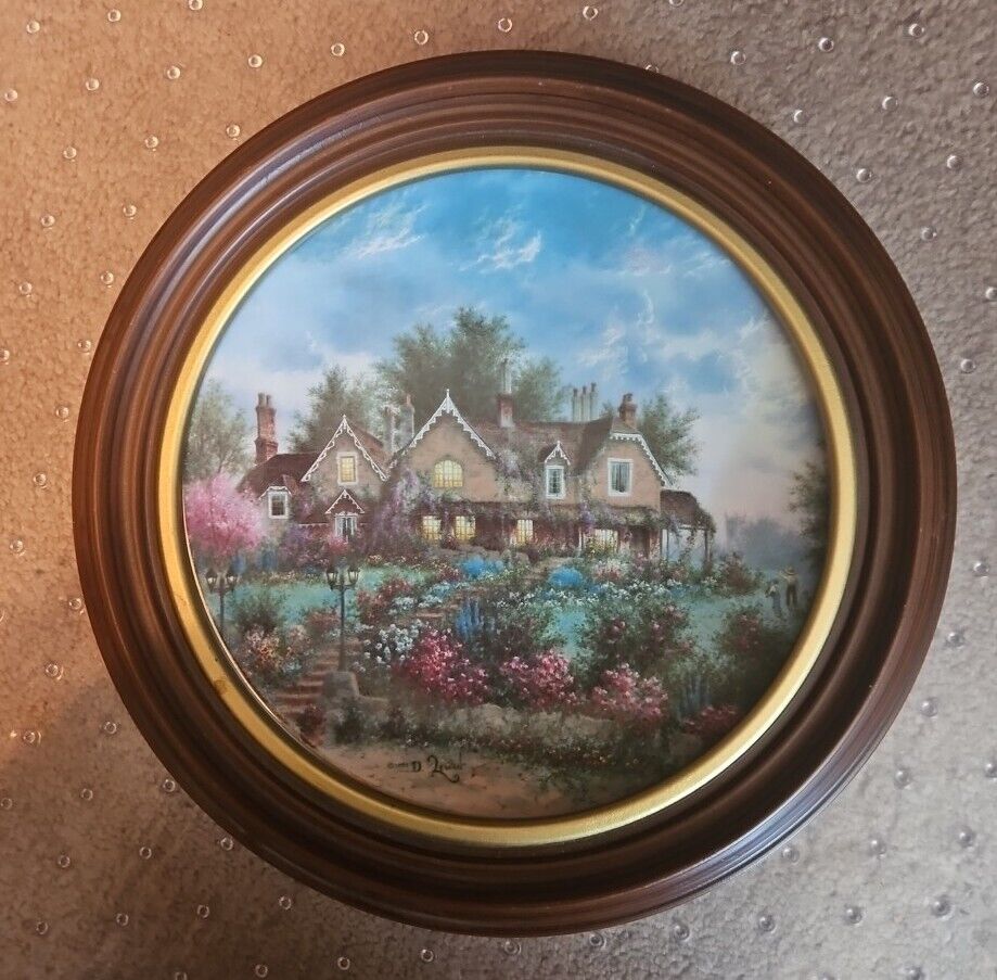 Bear Cottage Plate Bearly Hiding Signed Limited Ed 1992 Dennis Patrick Lewan EUC